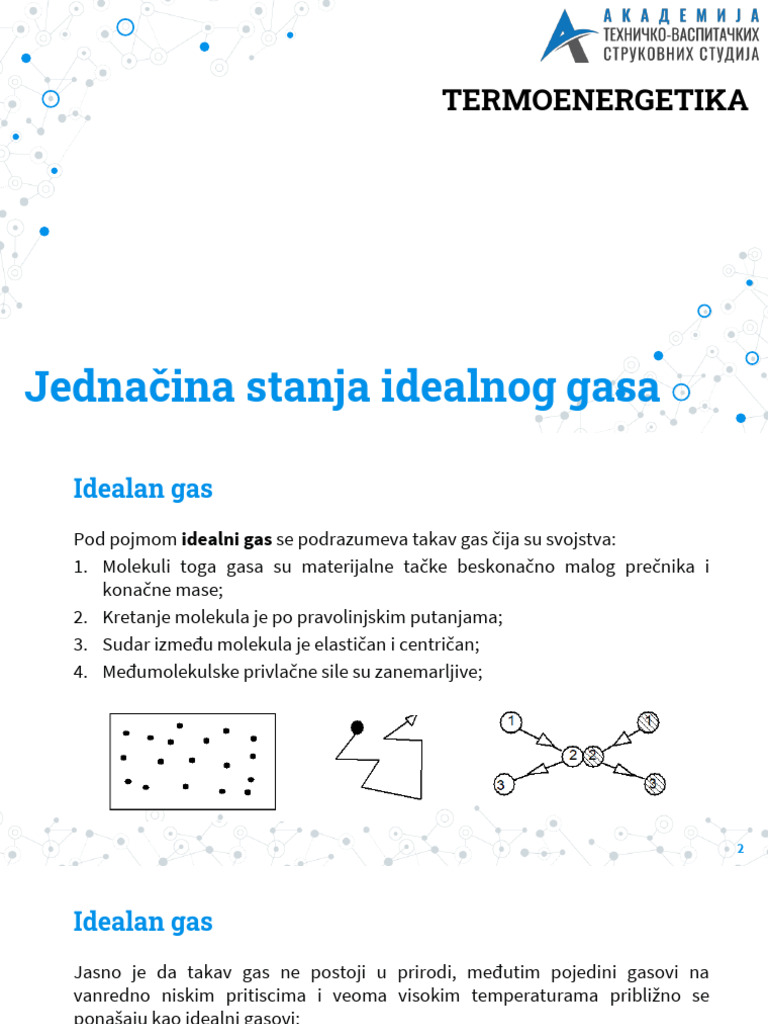 Jednačina Stanja Idealnog Gasa | PDF