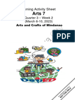 3rd Quarter Grade 7 Arts Learning Activity Sheets