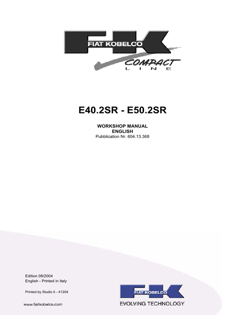 E40.2SR & E50.2SR Workshop Manual | PDF | International System Of Units ...