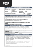 Chemical Sop Template