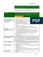 Good Practice Sampling Procedure Physicochemical