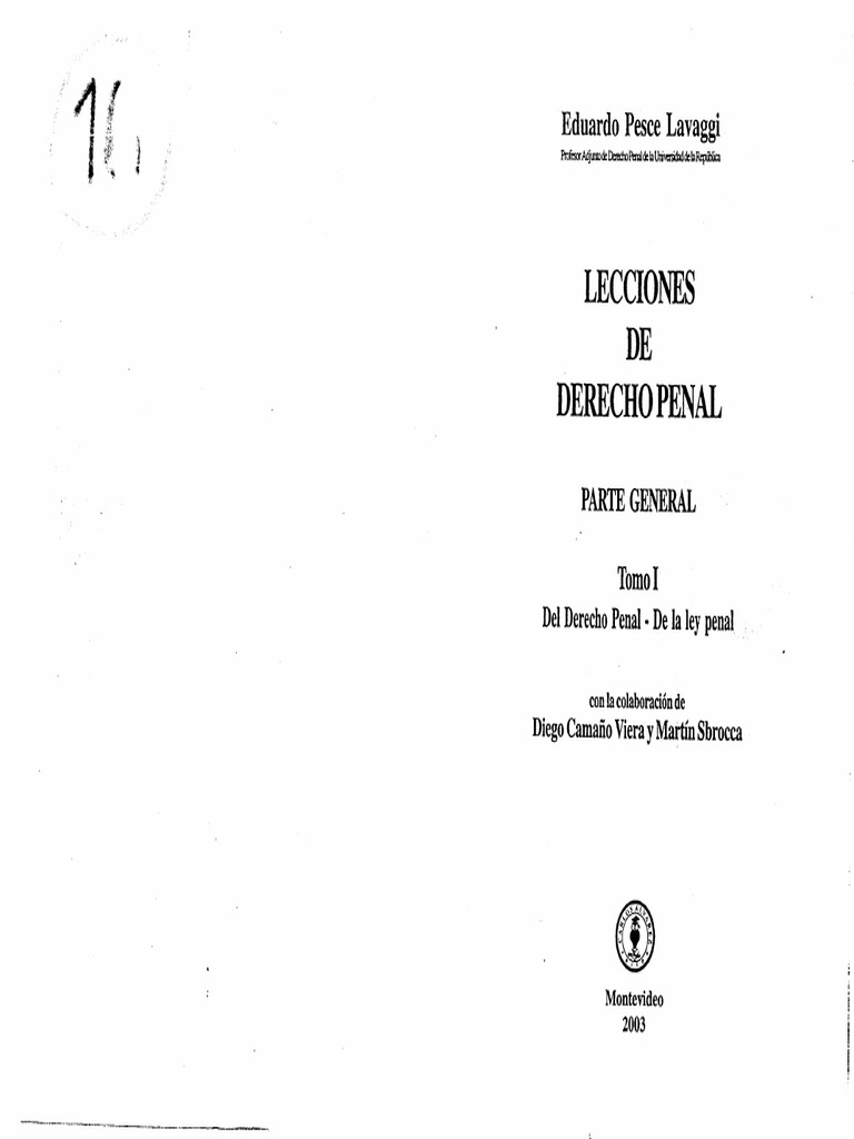 Pesce Lecciones de Derecho Penal | PDF