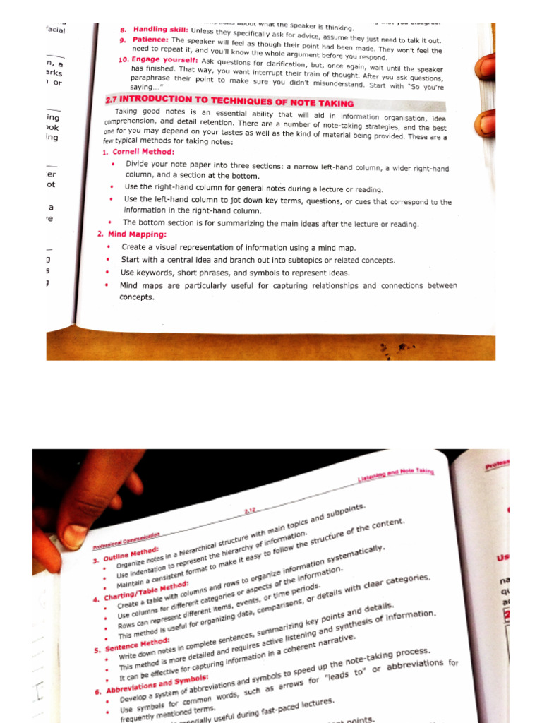 Note Taking and Note Making | PDF