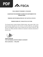 FSCA Conduct Standard 1 of 2023 (RF) - Conditions For Investment in Derivatives