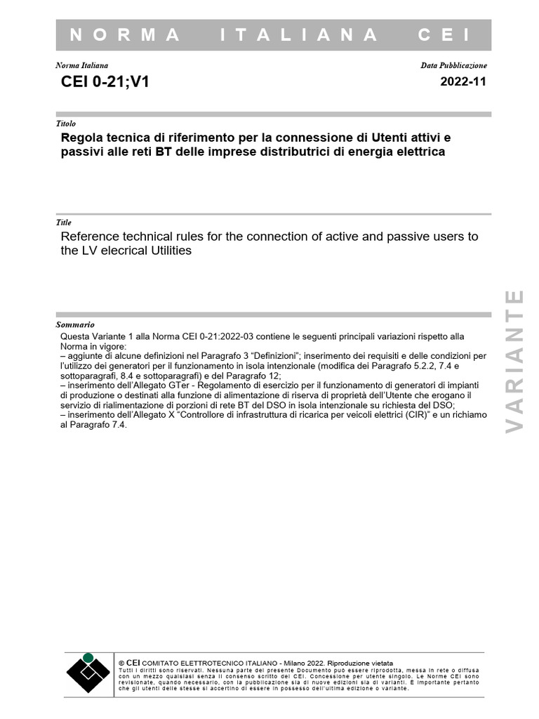 Norma Italiana Cei | PDF