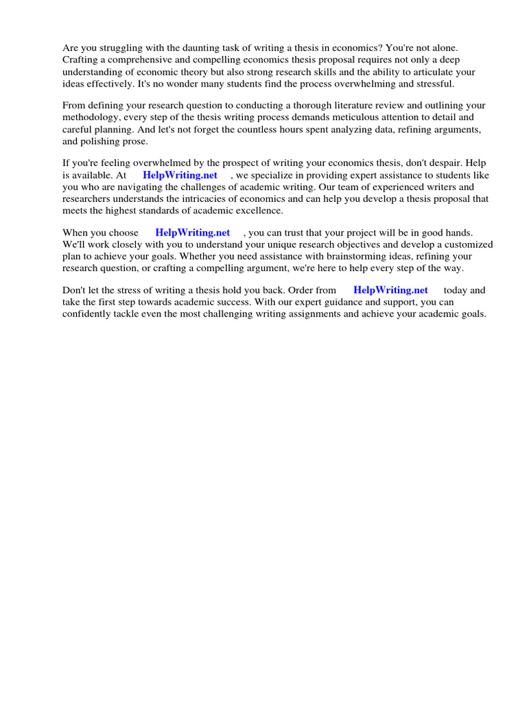 Economics thesis proposal format pdf thesis economics