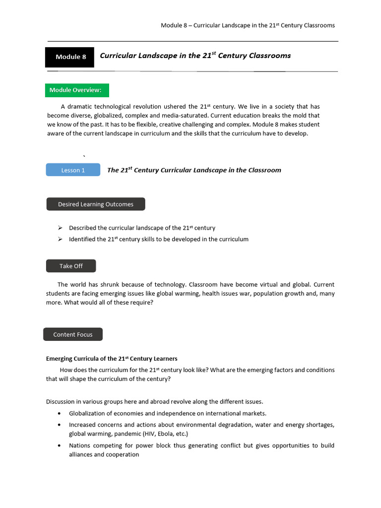 Educ221a - M8 Lesson 1 2 | Download Free PDF | Curriculum | Learning