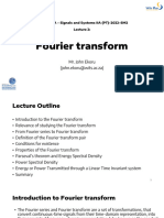 ELEN3026A - Lecture 2 - Fourier Transform - Lecture Slides