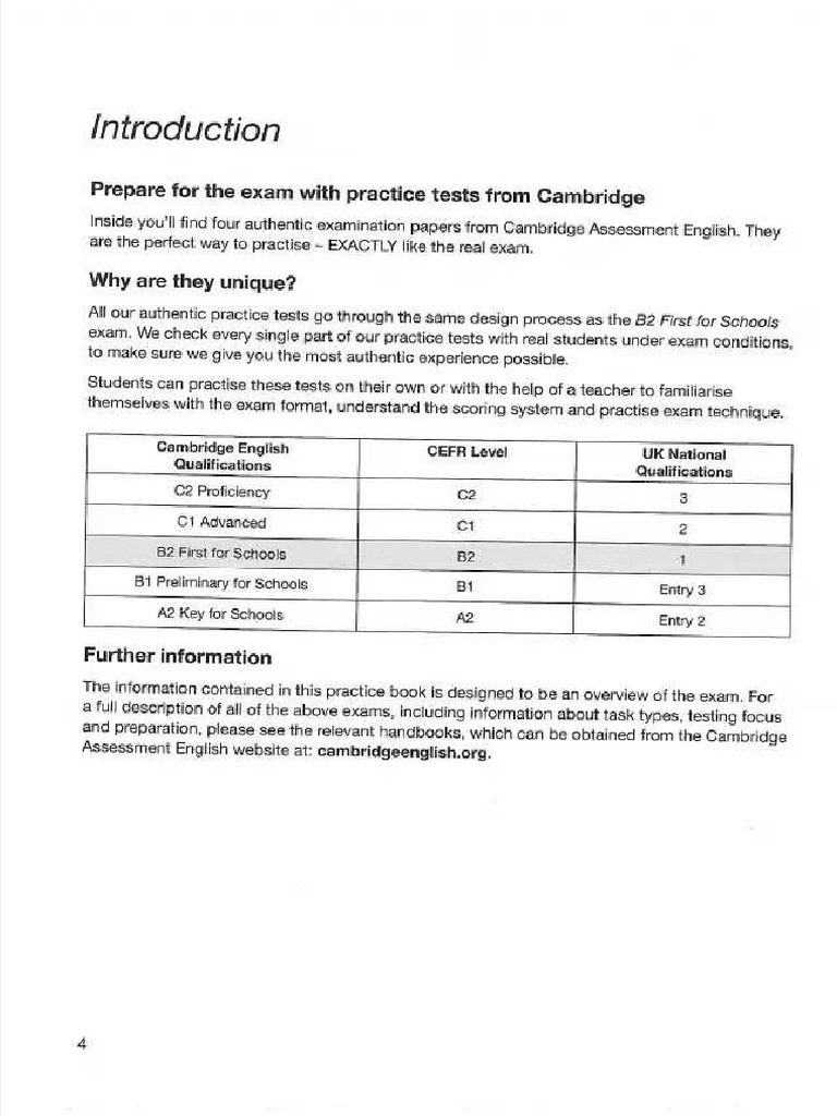 B2 first for schools 4 with answers 5 pdf