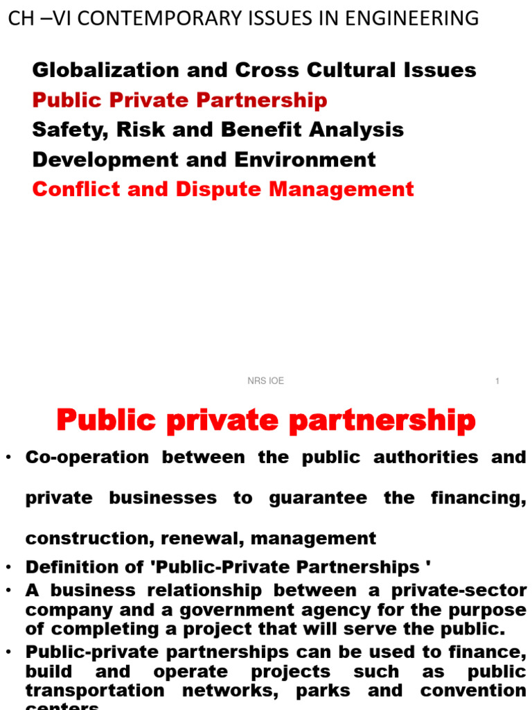 13ch-VI Public Private Parnership | PDF | Public–Private Partnership ...