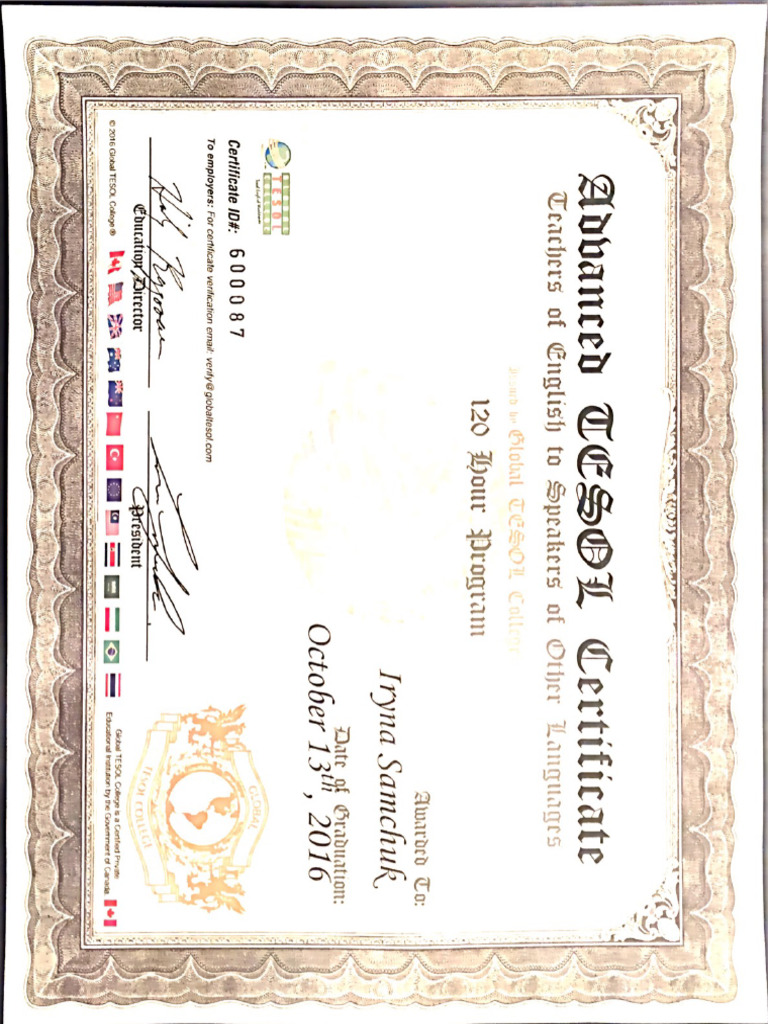 TESOL Advanced Course | PDF