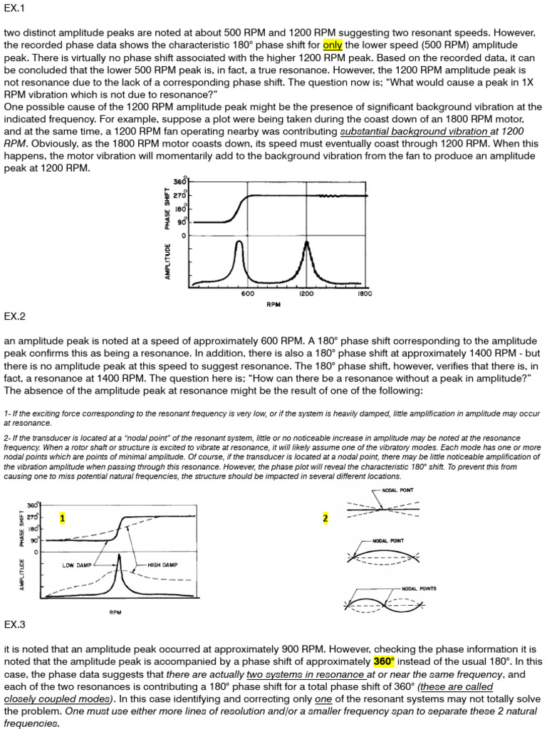 Runup and Coastdown Natural Frequency Tests | PDF | Resonance | Phase ...