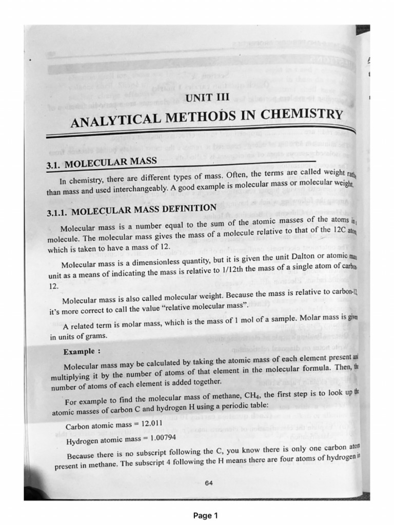 Analytical Chem Method BSC Chem | PDF
