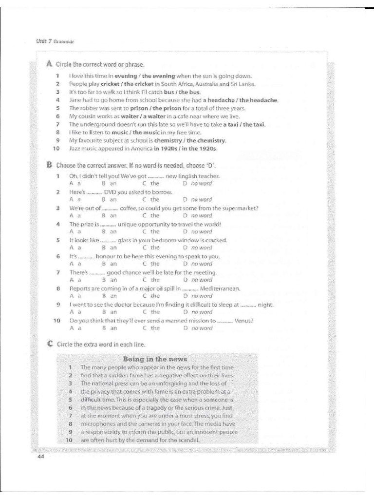 Articles Nouns Part 1 Pdf