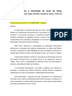 Declaração e Programa de Ação de Viena (1993) Resumo