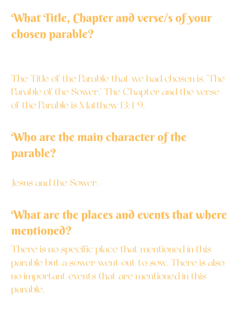 Understanding The Sower S Message Pdf Religion Spirituality