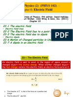 Chapter 6 Electric Field - PHYS 102