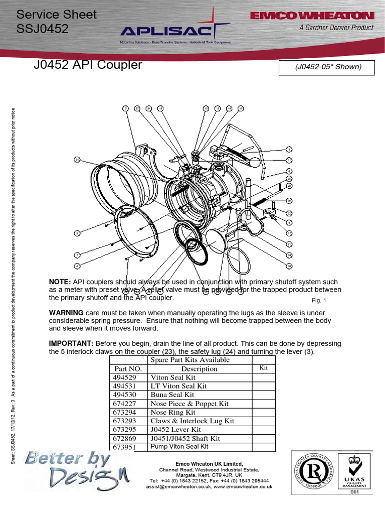 Emco 407433 O-Ring Service Guide | PDF | Tools | Mechanical Engineering