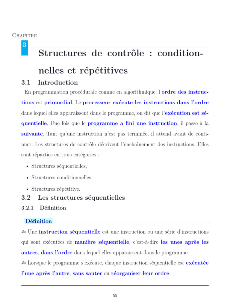 Structures de contrôle en algorithme | PDF | Structure de contrôle ...