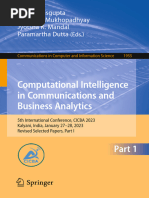 Computational Intelligence in Communications and Business Analytics