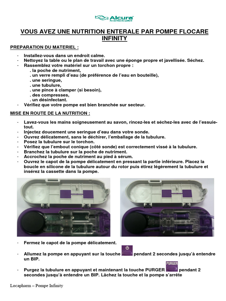 Fiche Installation Pompe Flocare Infinity Nutricia | PDF | Bien-être