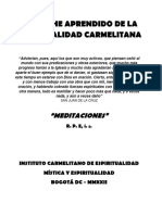 Lo Que He Aprendido de La Espiritualidad Carmelitana