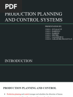 Production Planning and Control Systems