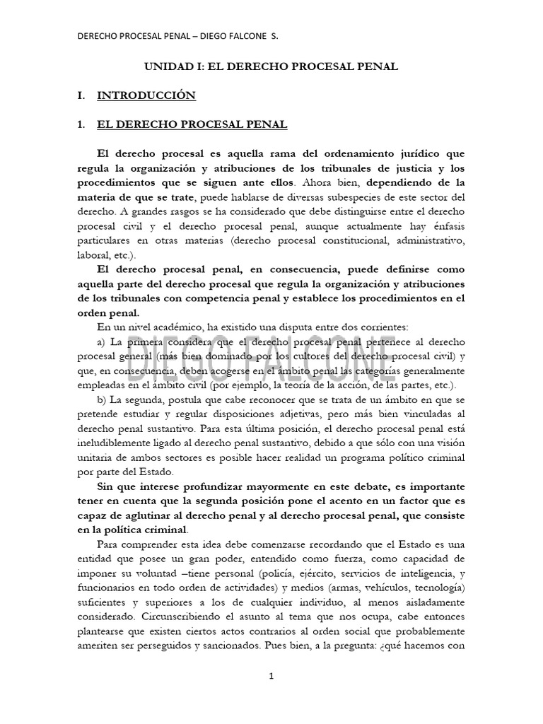 Introducción al Derecho Procesal Penal | PDF | Derecho penal | Ley procesal