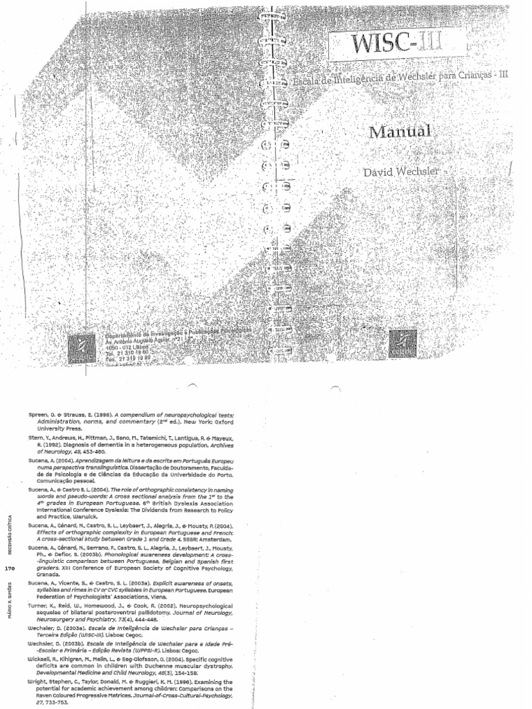 Manual Wisc III | PDF