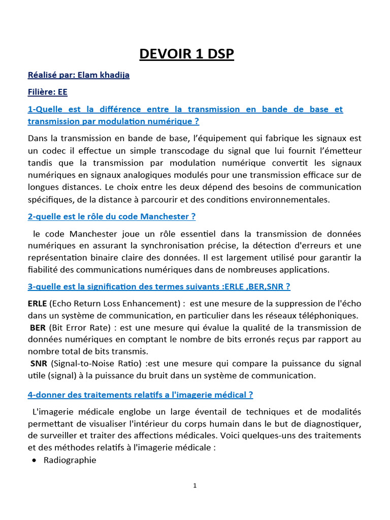 Concepts clés en informatique et DSP | PDF | Processeur de signal ...