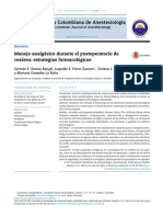 Revista Colombiana de Anestesiología: Manejo Analgésico Durante El Postoperatorio de Cesárea: Estrategias Farmacológicas