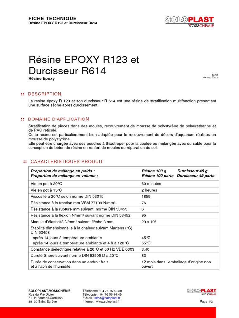 Fiche Technique ÉPOXY R123 | PDF