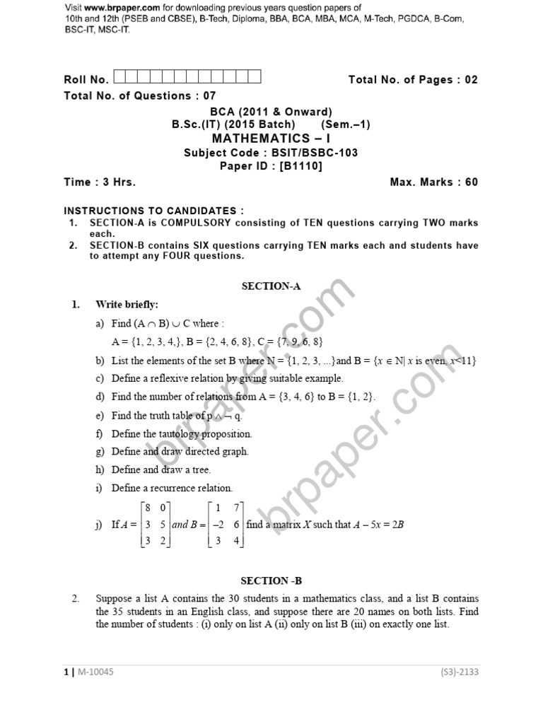 Math 1st dec2016 pdf computing science