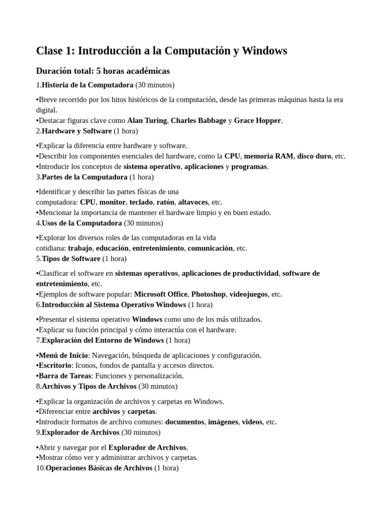 Clase 1 | PDF | Archivo de computadora | Hardware de la computadora