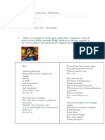 Atividades de Inglês Musica War Análise