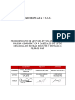 Procedimiento Limpieza Interna (Flushing) y Prueba Hidrostatica