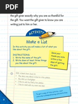 Writing_Thank You Note