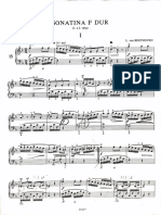 Beethoven Sonatina F Major Score
