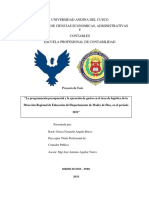 Universidad Andina Del Cusco Facultad de Ciencias Economicas, Administrativas Y Contables Escuela Profesional de Contabilidad