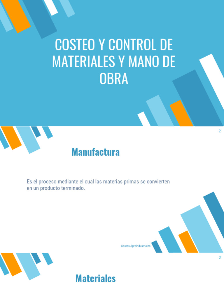 5.5 Costeo y Control de Materiales y Mano de Obra | PDF