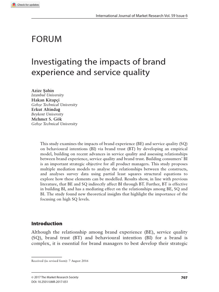 Brand Experience and Service Quality Impact | PDF | Brand | Customer ...