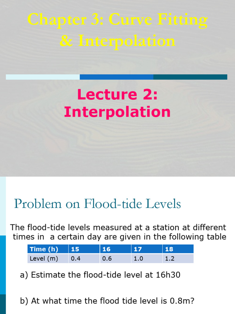 Curve Fitting and Interpolation Techniques | PDF | Interpolation ...