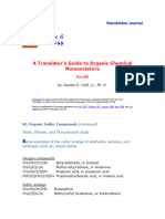 Organic Chemical Nomenclature