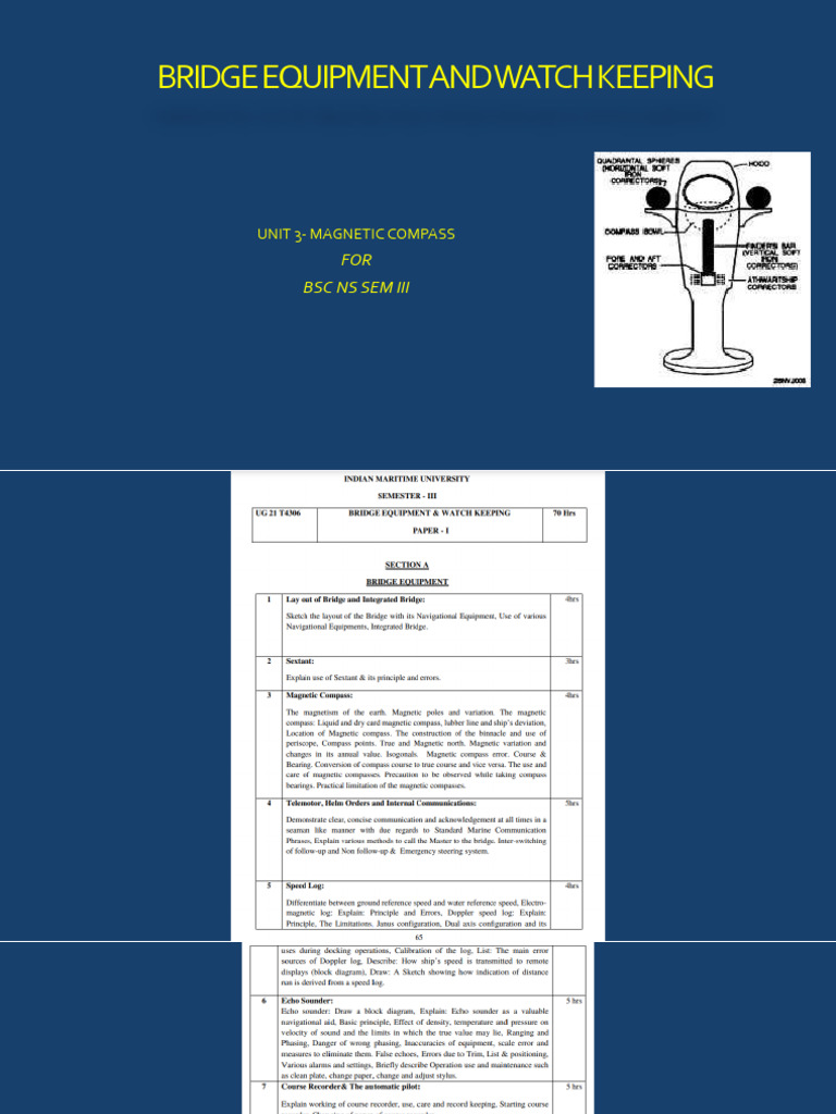 Magnetic Compass: Components and Functions | PDF | Compass | Earth's ...