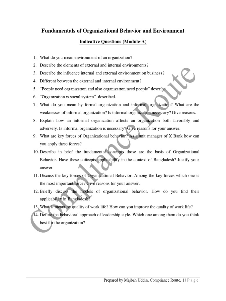 Organizational Behavior Fundamentals | PDF | Leadership | Human Resources