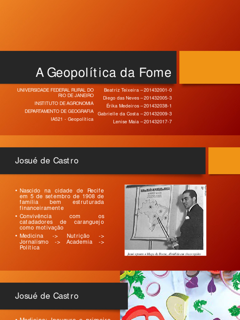 A Geopolitica Da Fome | PDF