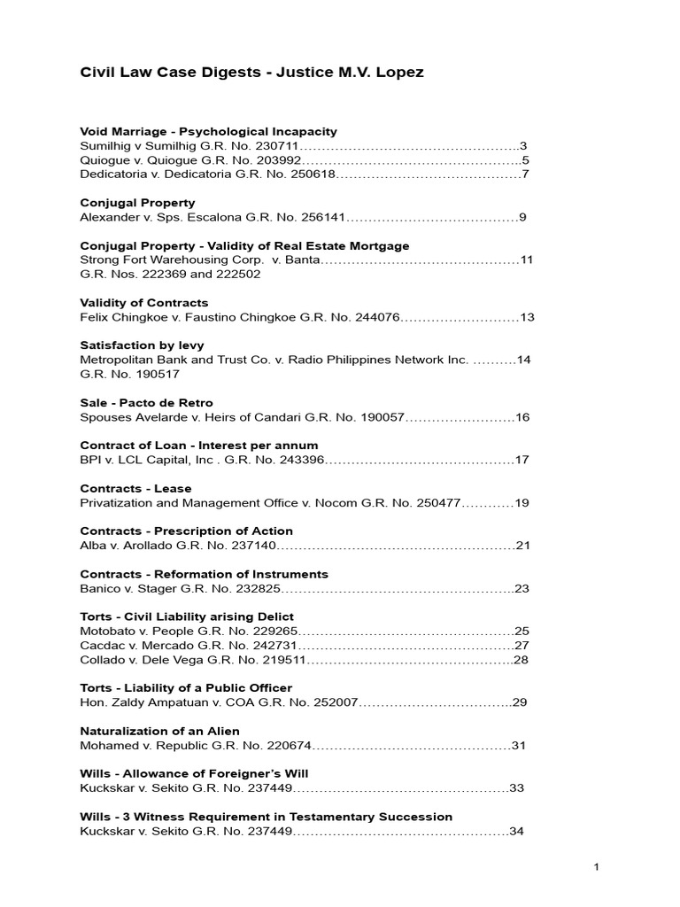 Civ Rev Jlo Case Digests | PDF | Foreclosure | Mortgage Law