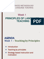 Week 1 - Principles of Language Teaching - For Teaching