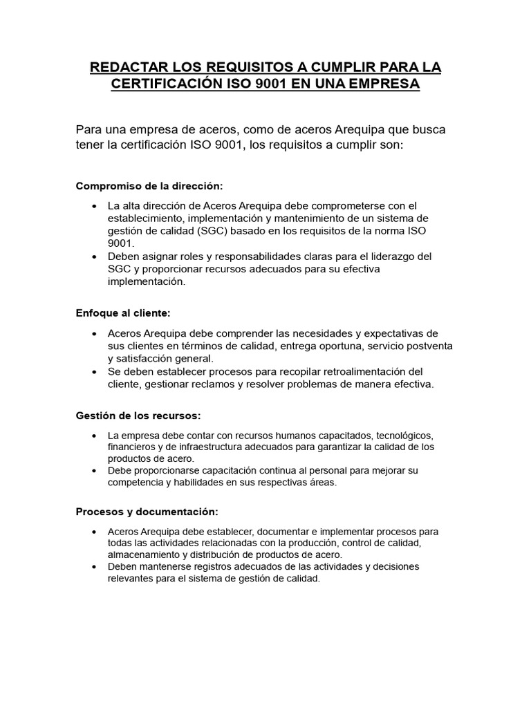 Iso 9001 - Calidad Total | PDF | Calidad (comercial) | Sistema de ...