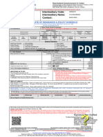 Intermediary Code: Intermediary Name: Contact:: Certificate of Insurance & Policy Schedule